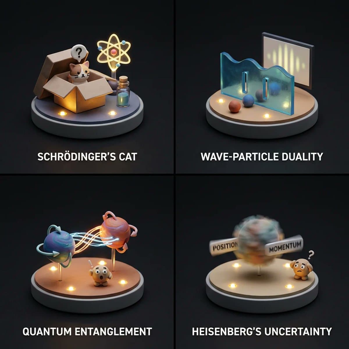Quantum Mechanics Concepts Diorama