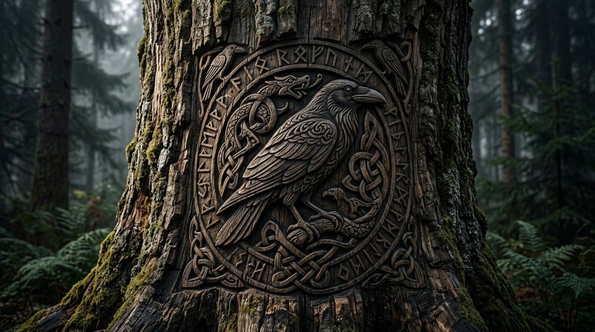 Game-Asset - Wikinger-Baumschnitzereien