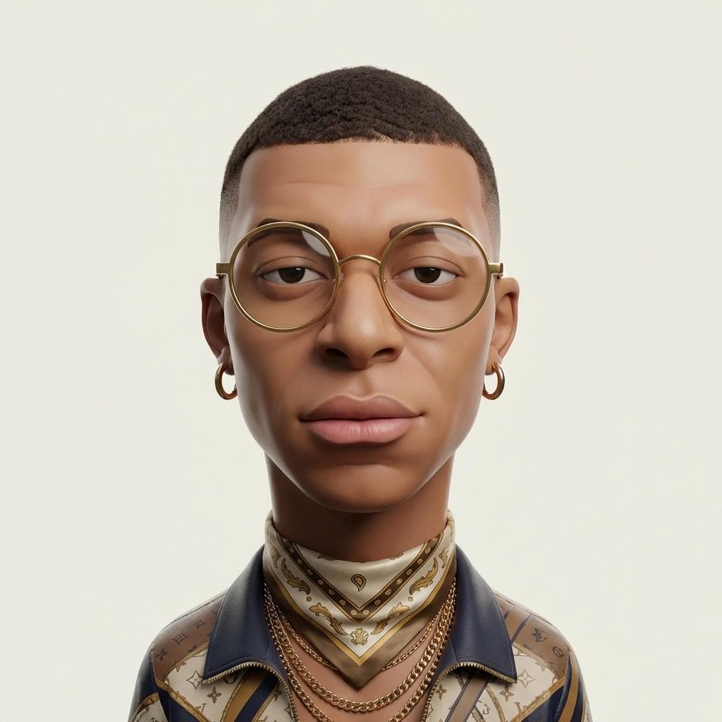 Portrait de Personnage Caricatural 3D Exagéré
