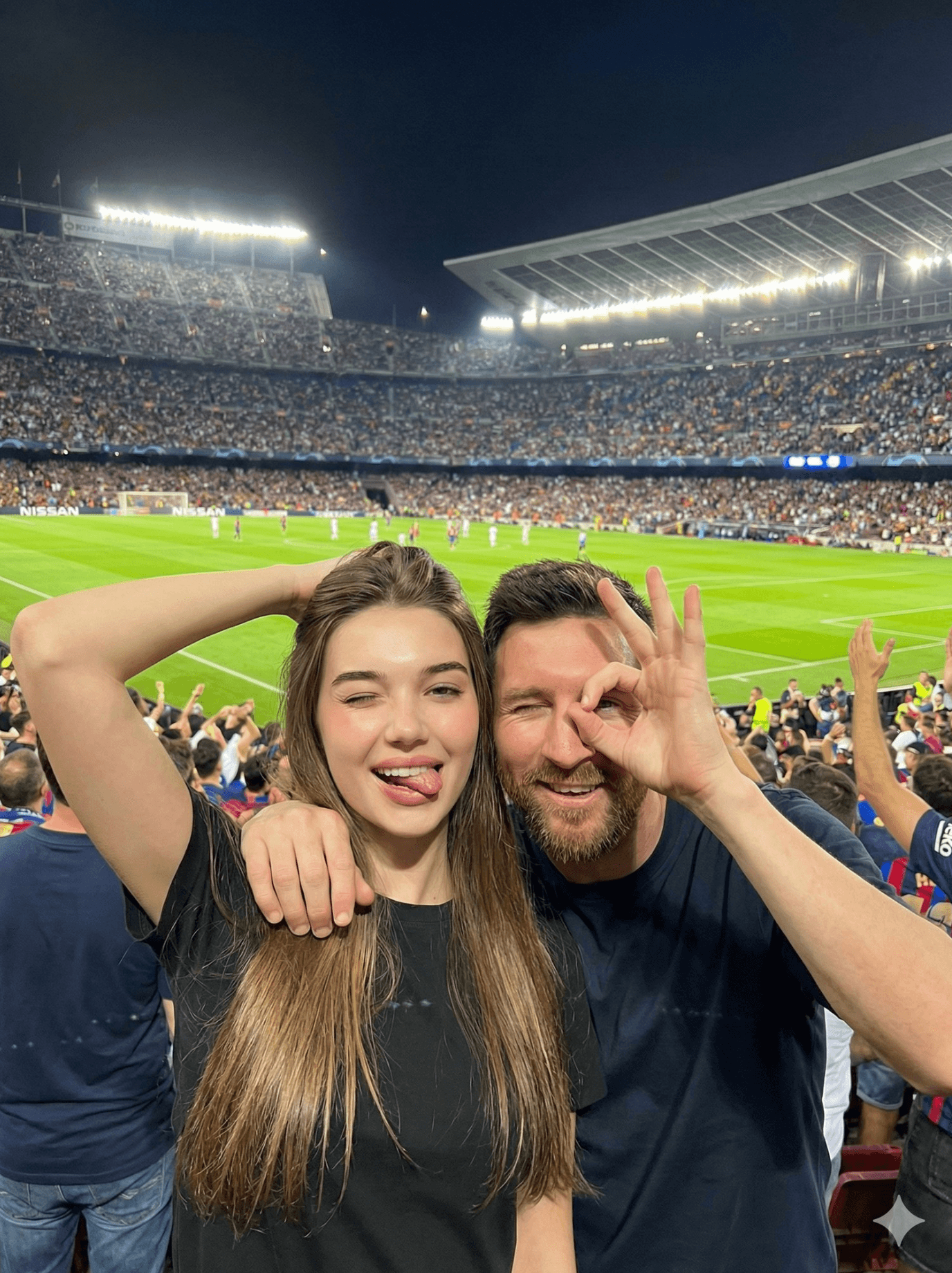 Pose mit Messi