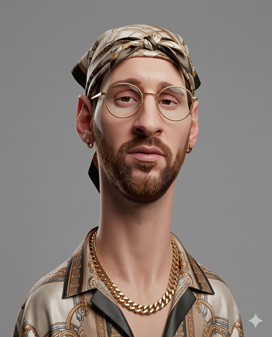 Portrait de Personnage Caricatural 3D Exagéré