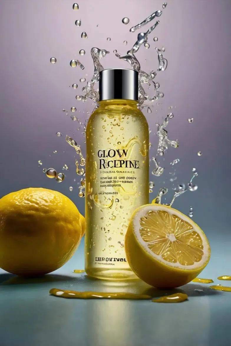 Skincare Product Photography: Frosted Citrus Bottle