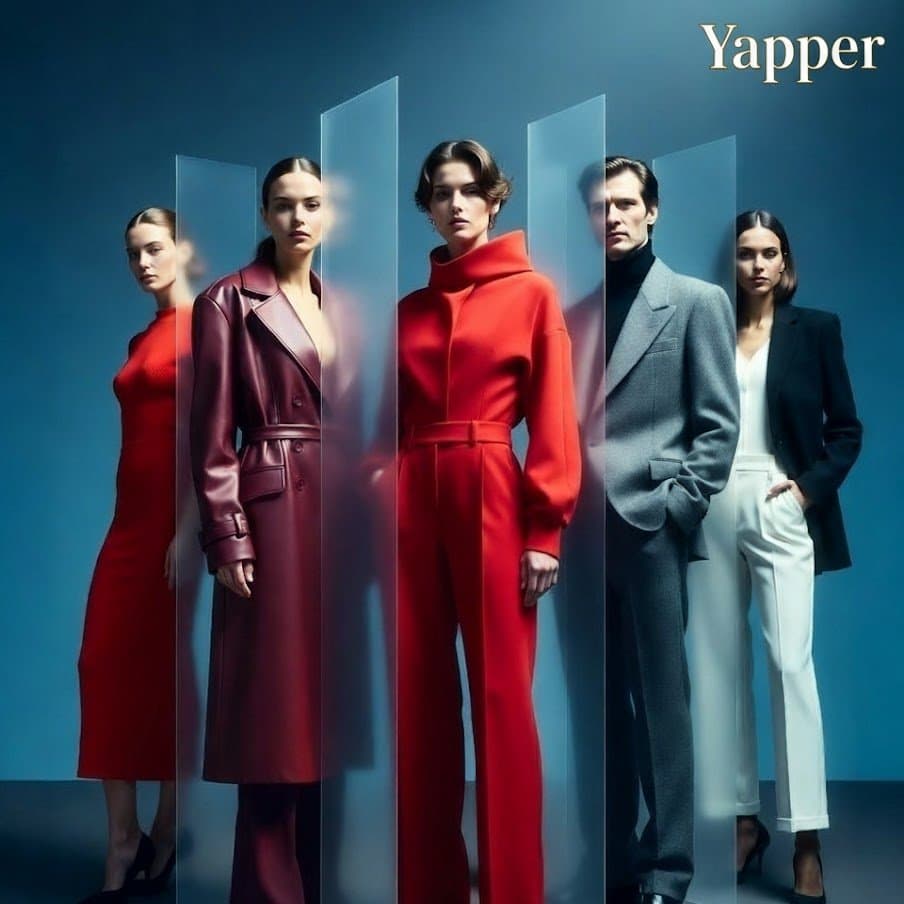 Modern Cinematic Poster with Five Stylish Models