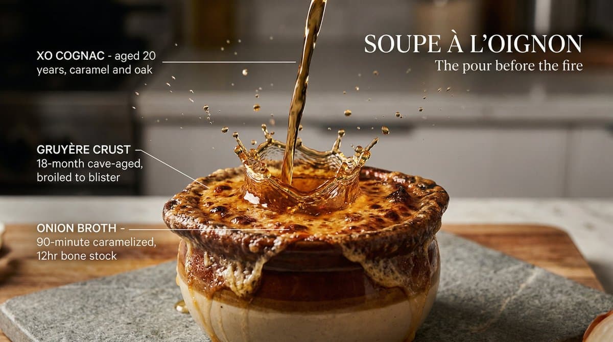Infografik / Lehrvisual - Zeitlupen-Gieß-Food-Fotografie-Prompt für Nano Banana 2