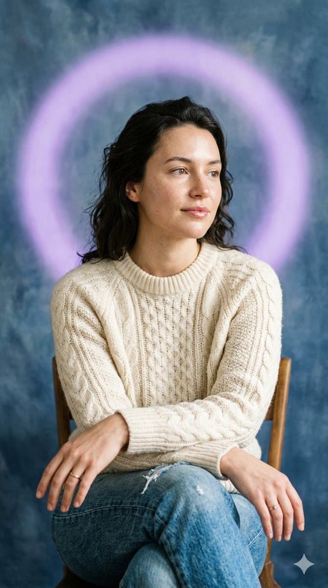 Social Media Post - Editorial Introspective Studio Portrait