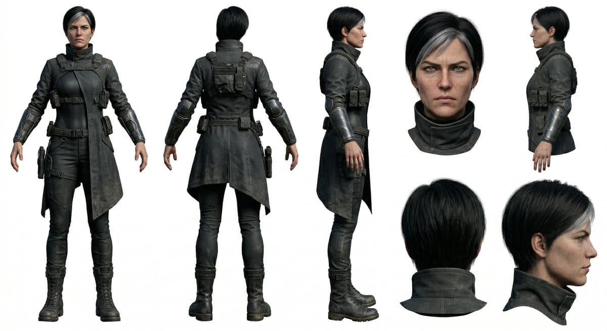 Game Asset - Photoreal Character Reference Sheet Prompt for Nano Banana Pro