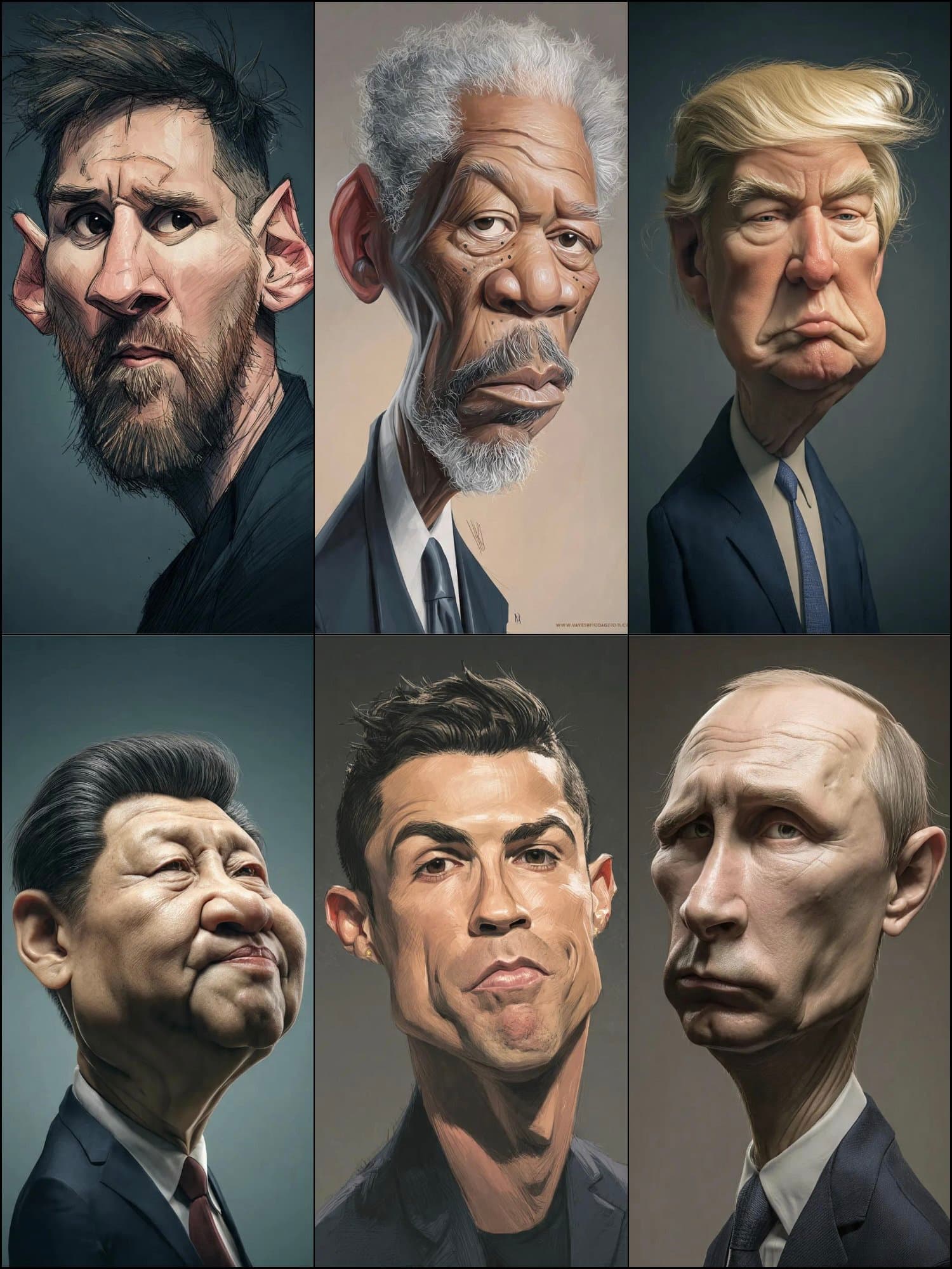 Hyperrealistic Caricature Portrait