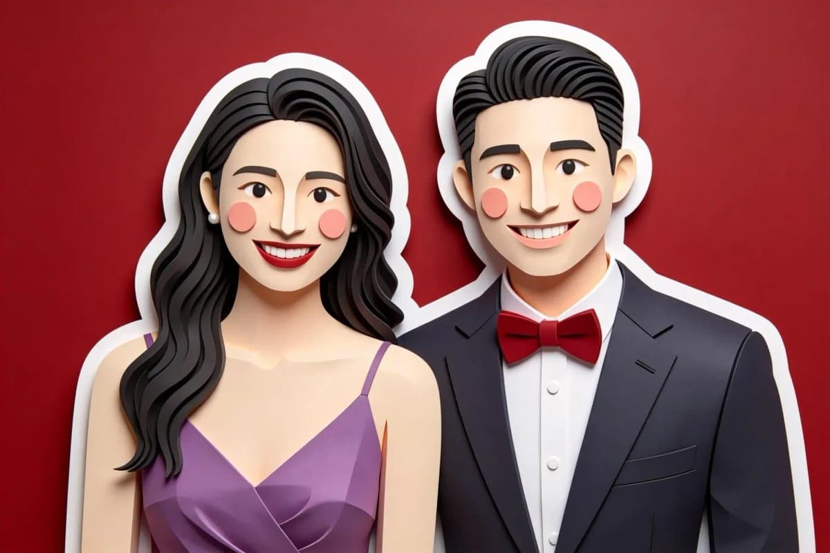Profil / Avatar - 3D-Scherenschnitt-Illustrationsstil